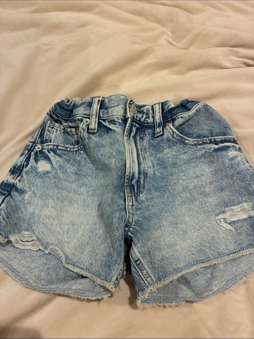 GAP Light Blue Distressed Denim Shorts